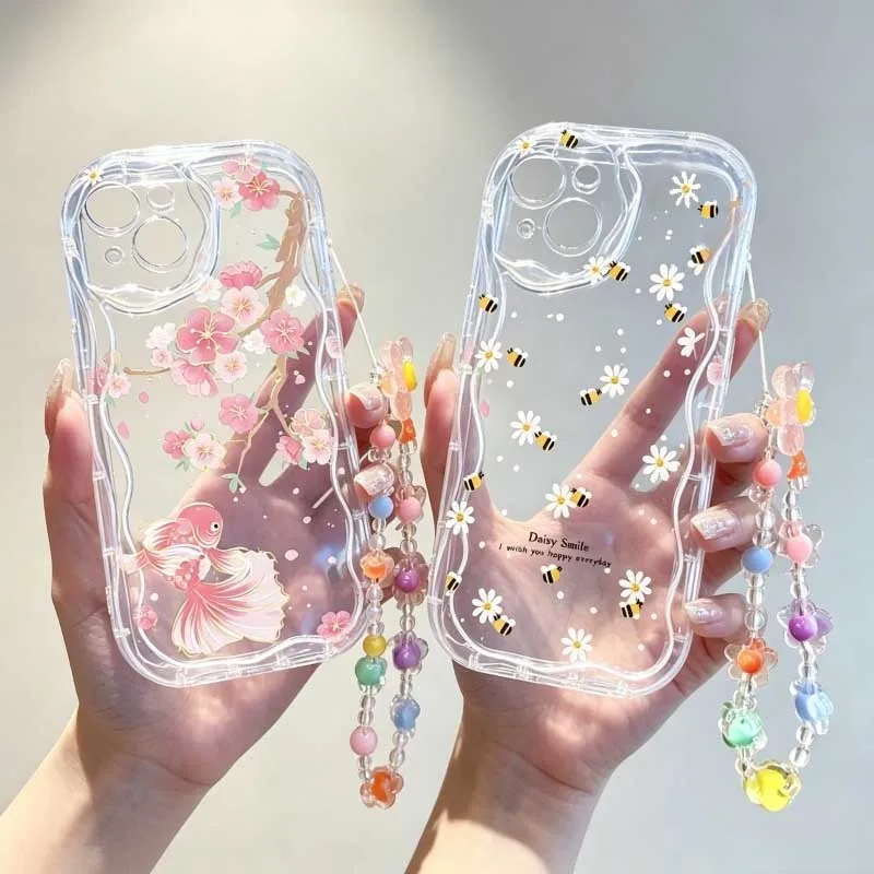 Cute Cartoon Wrist Strap Silicone Case - Funda con correa para la muñeca