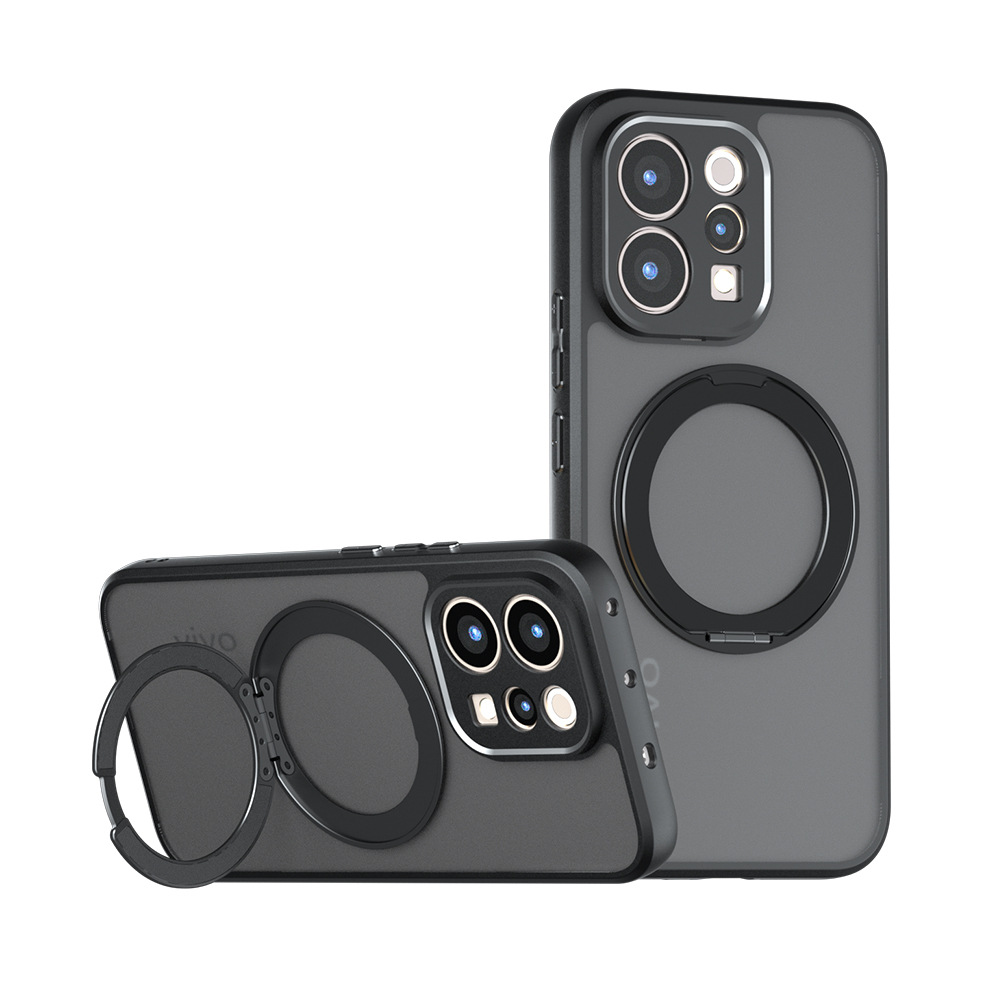 Matte Hard Pc Back Case - Funda Protectora Rígida con Anillo Magnético