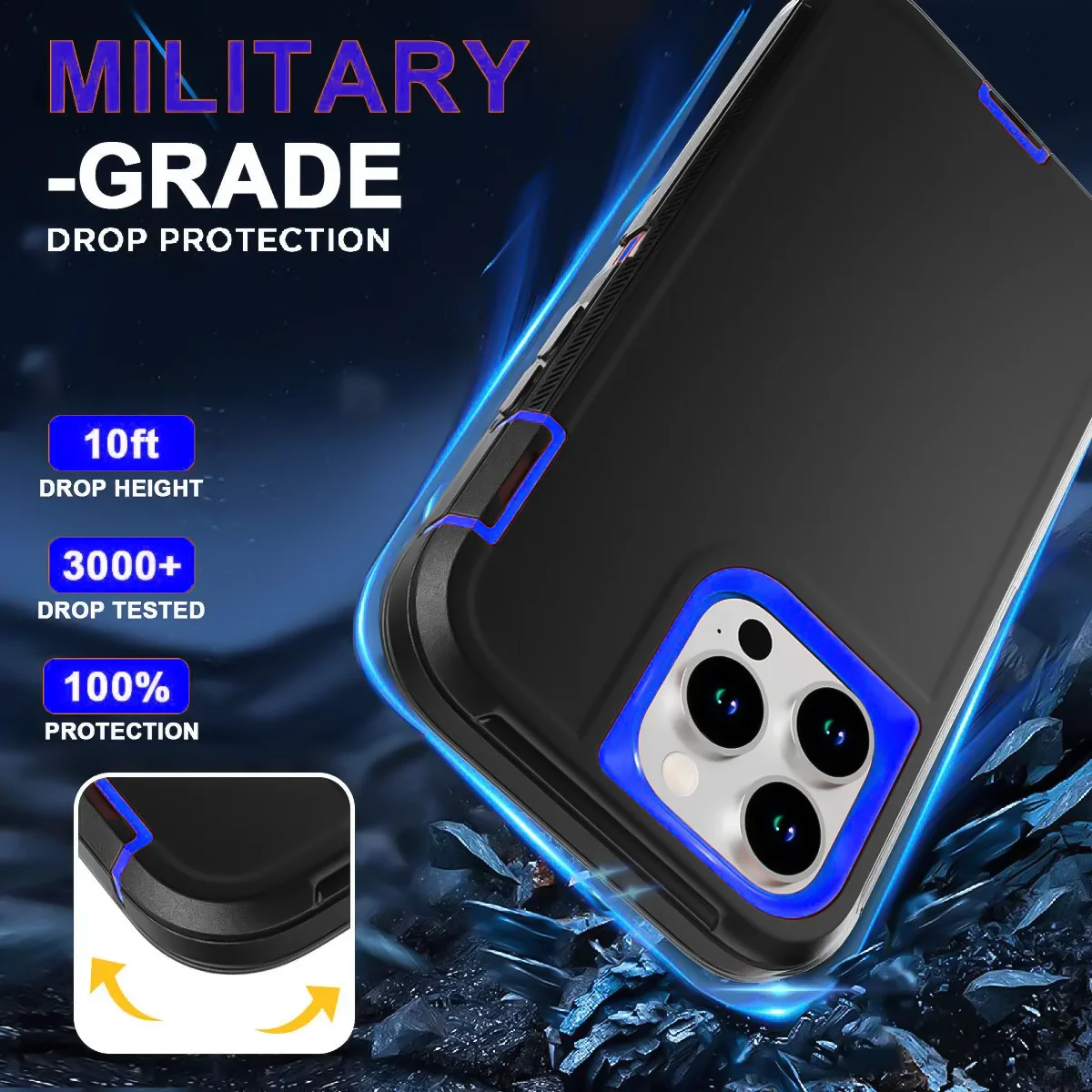 Fundas de Teléfono 3 en 1 Resi - Matte Hard Pc Back Case reseña y precio