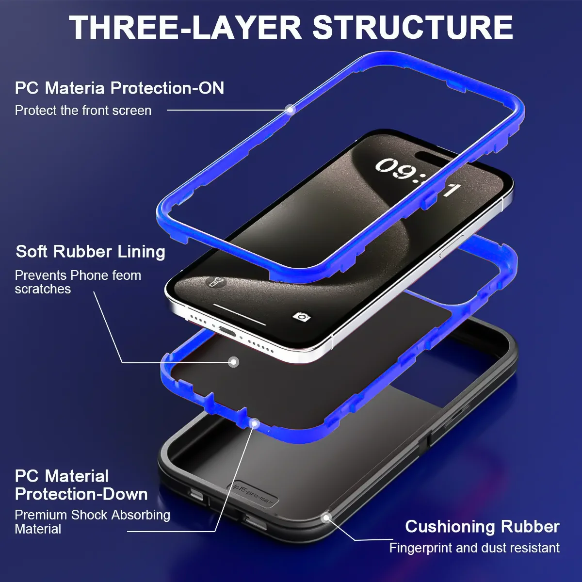 Fundas de Teléfono 3 en 1 Resi - Matte Hard Pc Back Case reseña y precio