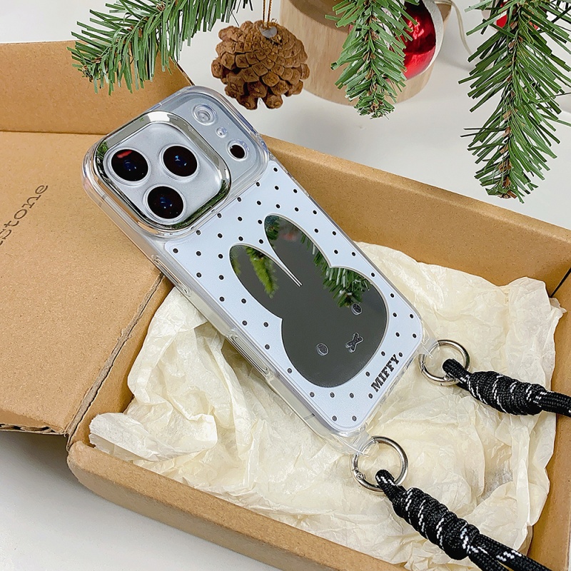Funda de Teléfono con Espejo d - Cute Cartoon Wrist Strap Silicone Case reseña y precio