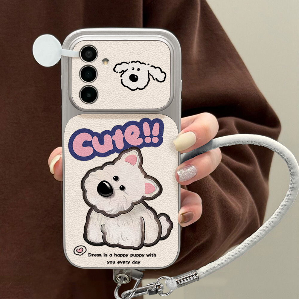 Funda de Teléfono con Cordón d - Cute Cartoon Wrist Strap Silicone Case reseña y precio