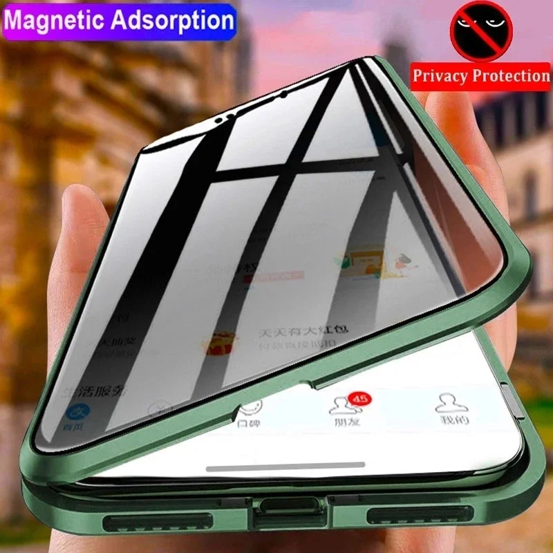 Funda magnética de metal con c - Anti Spy Privacy Glass Case reseña y precio