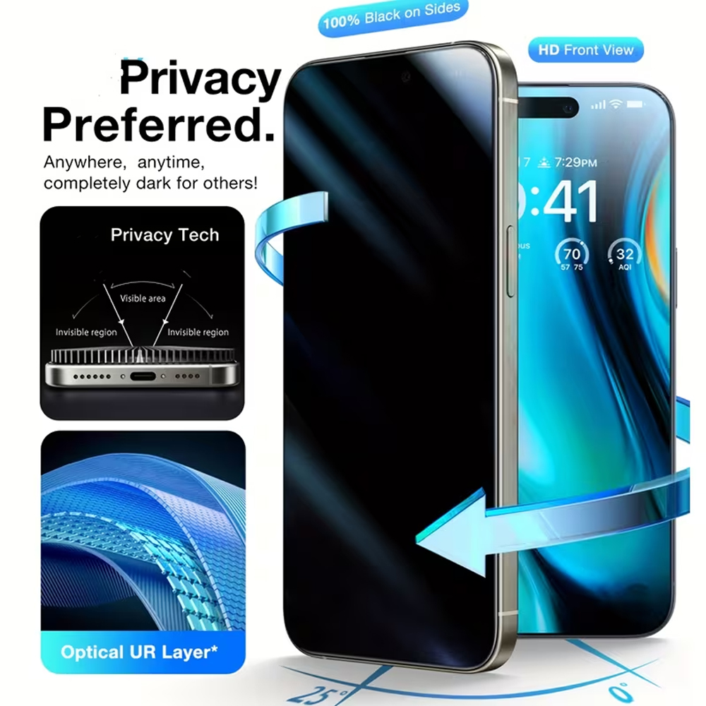 1-5PCS Cristal Templado de Pri - Anti Peek Privacy Tempered Glass reseña y precio